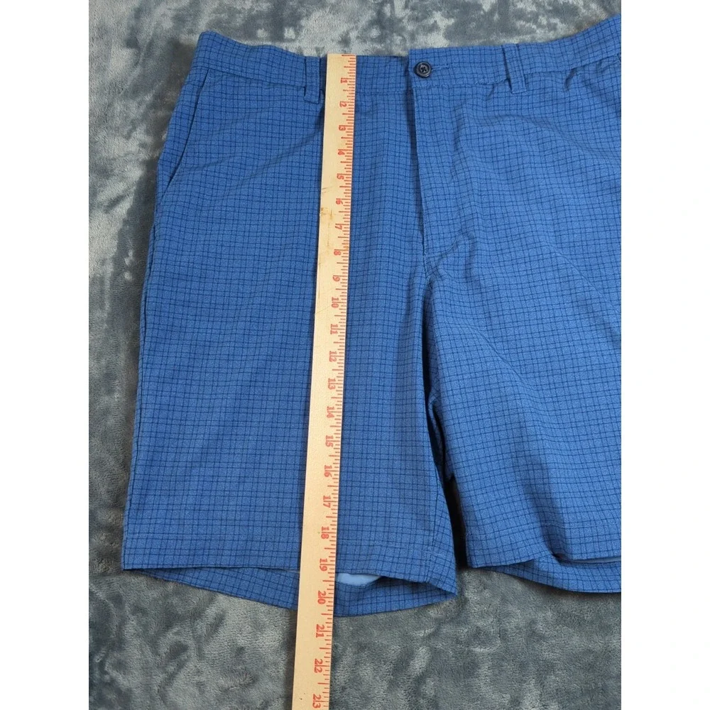 PGA Tour Blue Plaid Golf Shorts, Men's Size 36